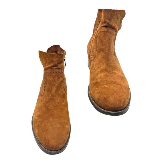 PAUL‎ GREEN Nicole Nut Suede Side Zip Booties - Picture 6 of 11